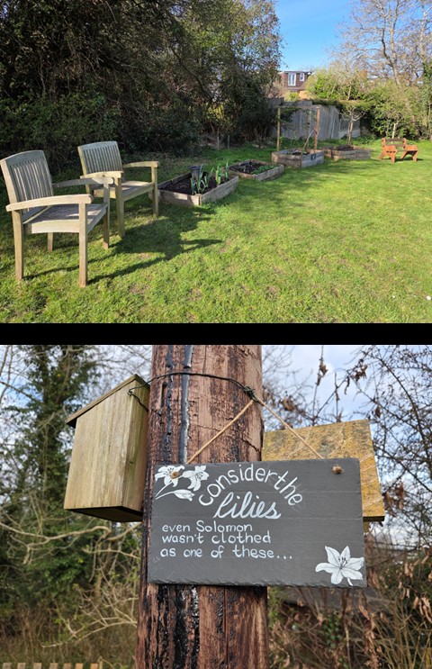 seating and signs